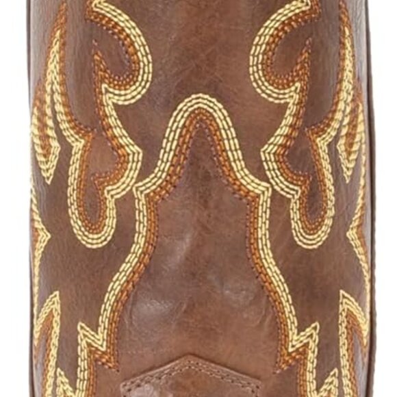 Women's Cowgirl Cowboy Boots Leather Square Toe Western Mid Calf Fashion - Picture 3 of 7